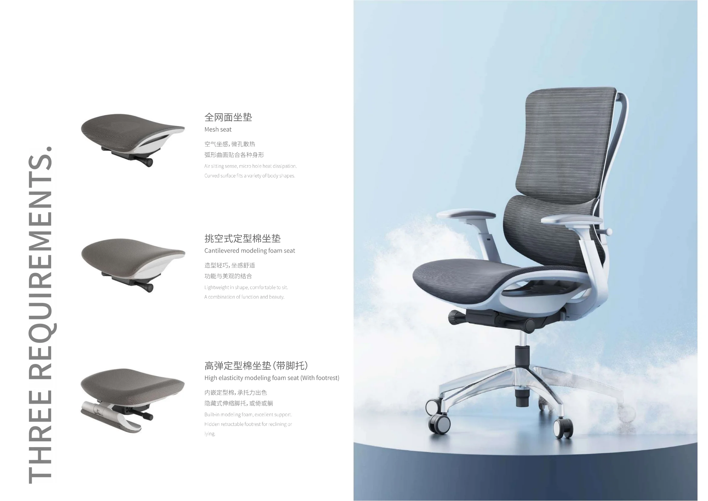 KOHO Products Manufacturer Modern Executive Computer Chair Adjustable Height Luxury Ergonomic Office Chair With Footrest