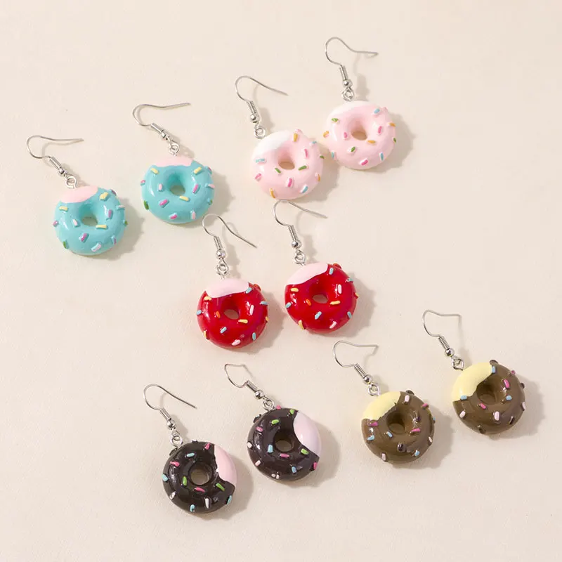 bulk cheap cute women drop custom design resin earrings