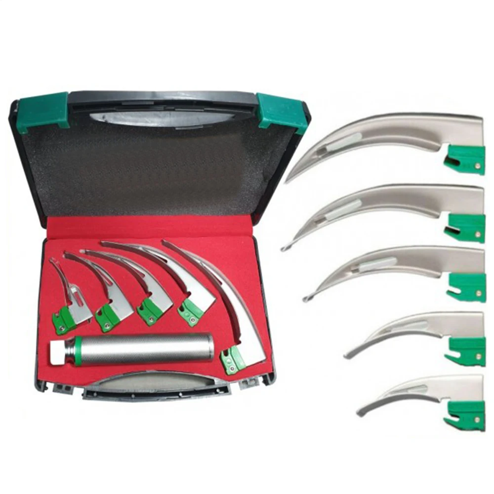 Disposable Handle ENT Diagnostic Single Use Miller Laryngoscope Macintosh Laryngoscope blades conventional laryngoscope set
