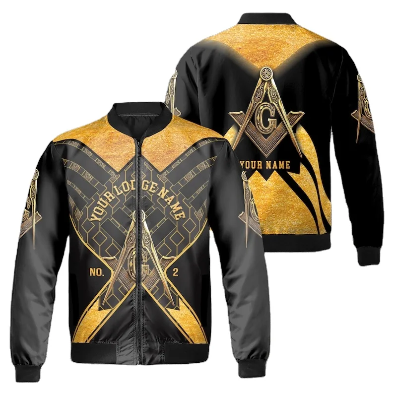 Customize Name lodge name freemasonry masonic unisex bomber jackets Low Price Premium Quality Varsity Jacket For Men