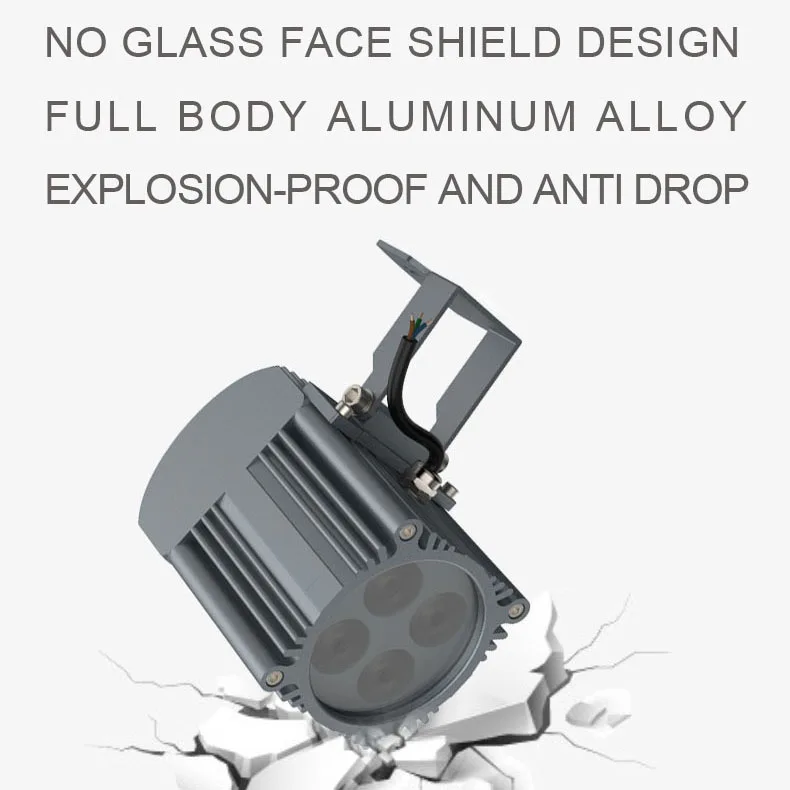 Power 216 watt own mold unique design 6 headers Reflector LED floodlight for landscape lighting