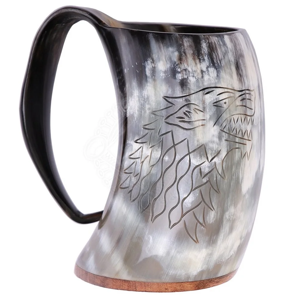 Unique Design Buffalo Horn Drinking Mugs for Beer Drinking and Wine Drinking Available at Wholesale Price From India