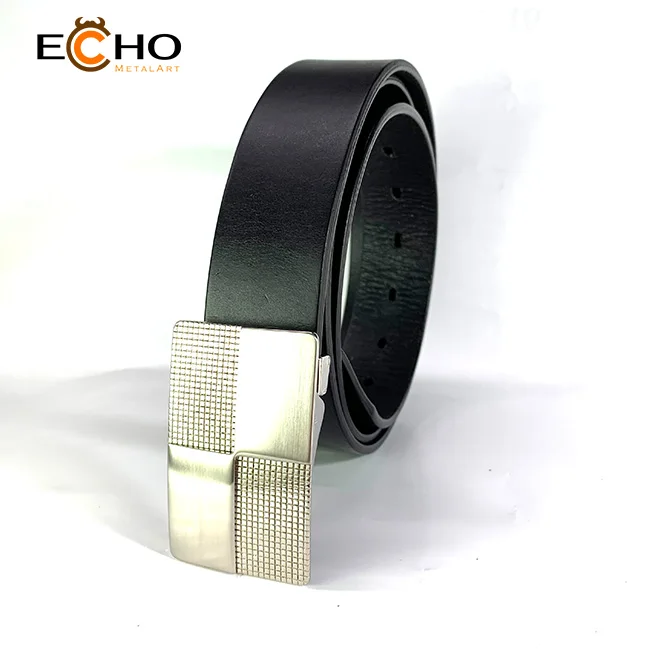 35mm men alloy buckle with clip in nickel satin finishes