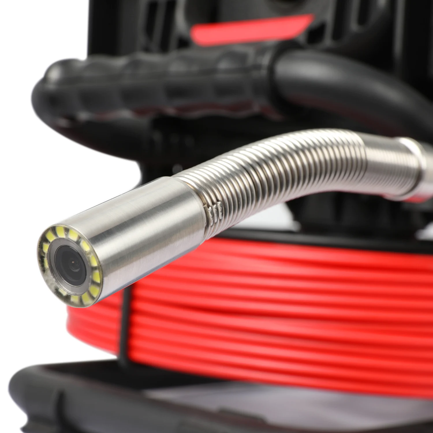 Канализационная дренажная канализационная камера видеонаблюдения Qy6566 (20 м) 13 3 дюймов 512 Гц самовыравнивающий кабель 21 мм