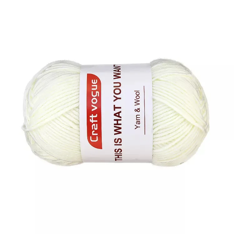 2022 Hot Sale 100% acrylic yarn Soft Worsted hand knitting Baby Yarn 50g  milk cotton yarn for knitting