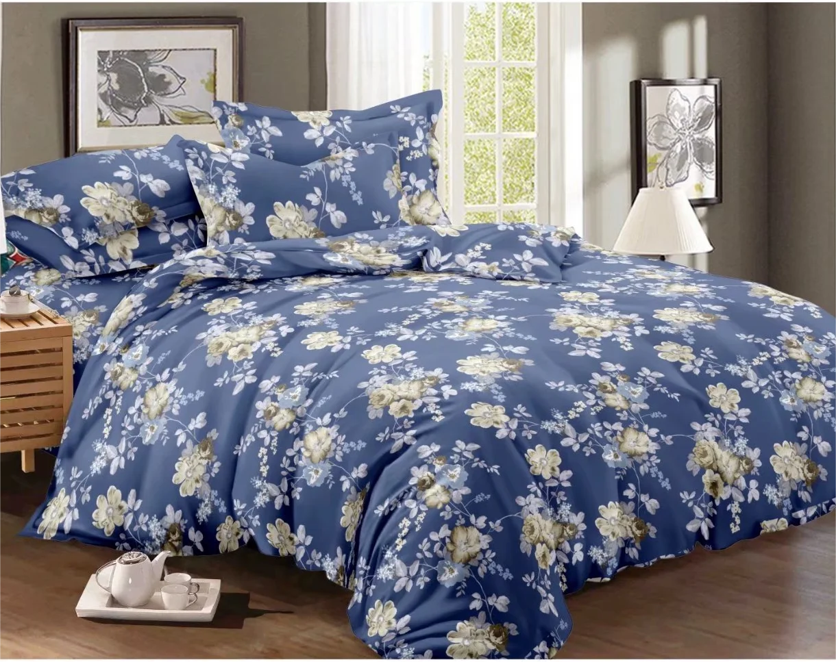 Fashion luxury bedding set bedroom furniture set machine washable bed sheet set queen and king size for bed