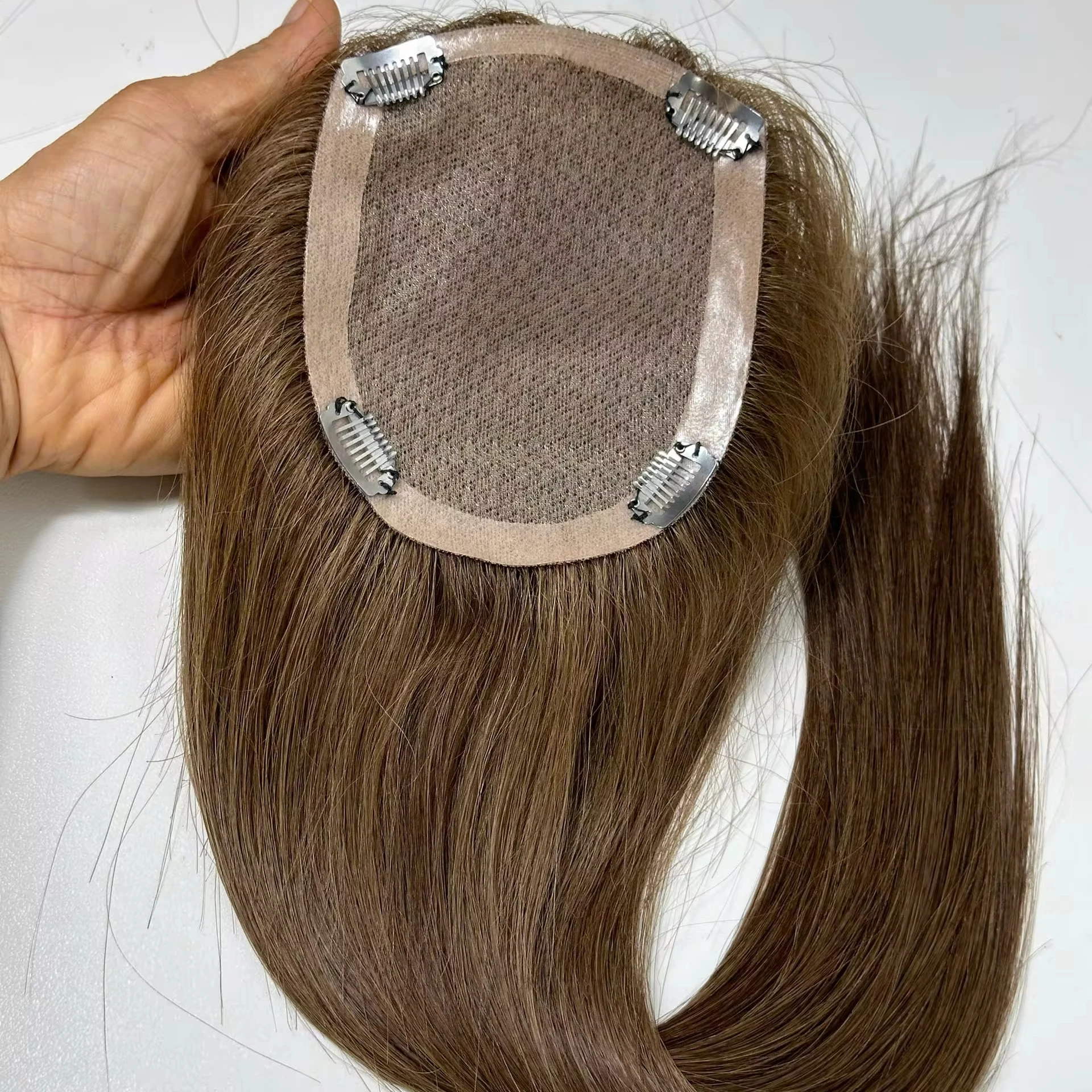 Wholesale Toppers for Women Real Raw Virgin Human Hair Natural Hair Pieces Hair Topper