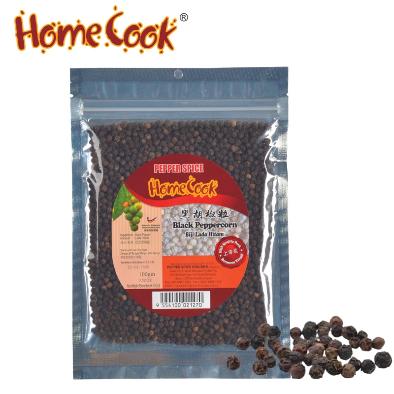 Sarawak Malaysia Premium Grade 100% Dried Clean Black Pepper Corn Low MOQ Europe Standard For Meat Marinade Seasonings Condiment