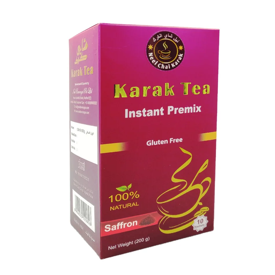 Quality Assure Instant Karak Saffron Tea Sweetened with Natural Ingredient OEM Privet Label Tea Bags For Sale (10000011111635)