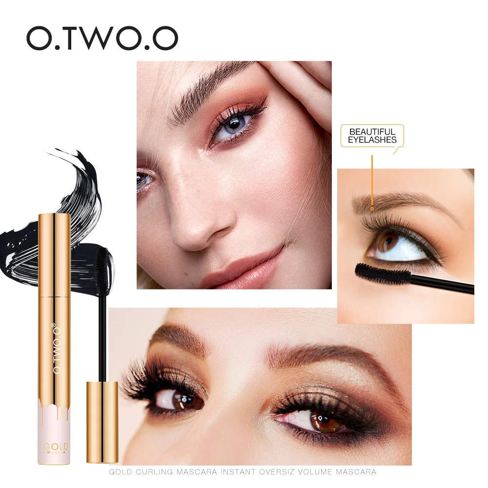 O.TWO.O Custom logo Black Long Lasting Waterproof Microfiber Mascara Extension & Curling Lash Mascara Private Label