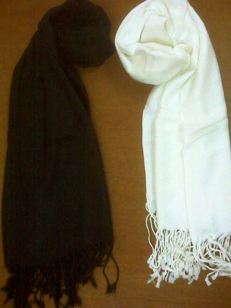 Black & White Ready VISCOSE PASHMINA SHAWLS
