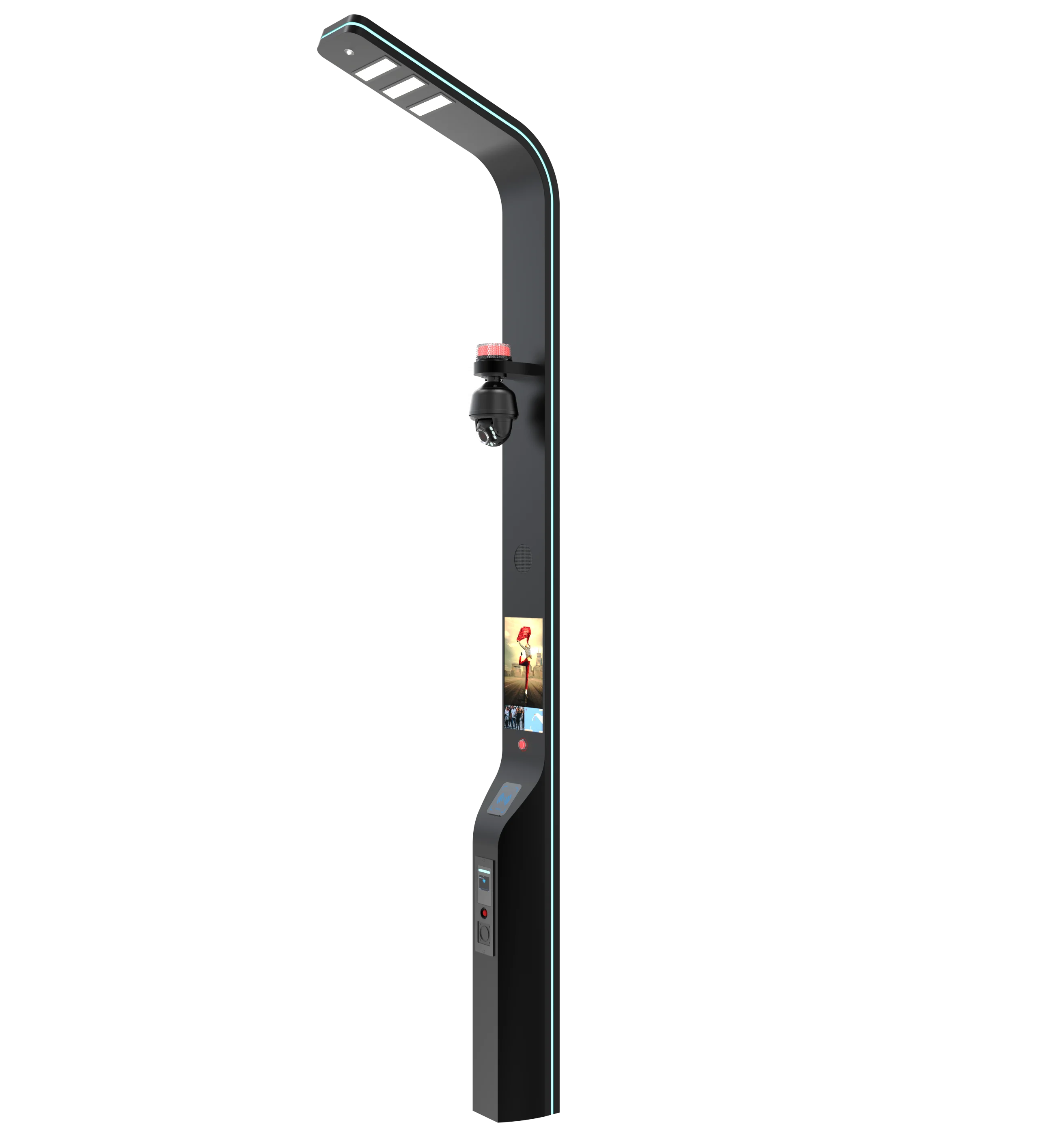 INTEFLY smart pole cloud platform AI camera Lamppost Display Outdoor Street Advertising Light Pole Led Display Lamppost Smart