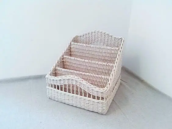 Most Popular Rattan Knife & Fork Storage Basket Holder, Tableware Arrangement Basket, Chopstick Cosmetics Storage Holder Basket
