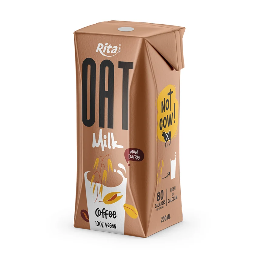 200ml Paper Box Oat Milk with Coffee Flavor Vietnam Beverage Company High Quality Best Selling Supplier OEM ODM