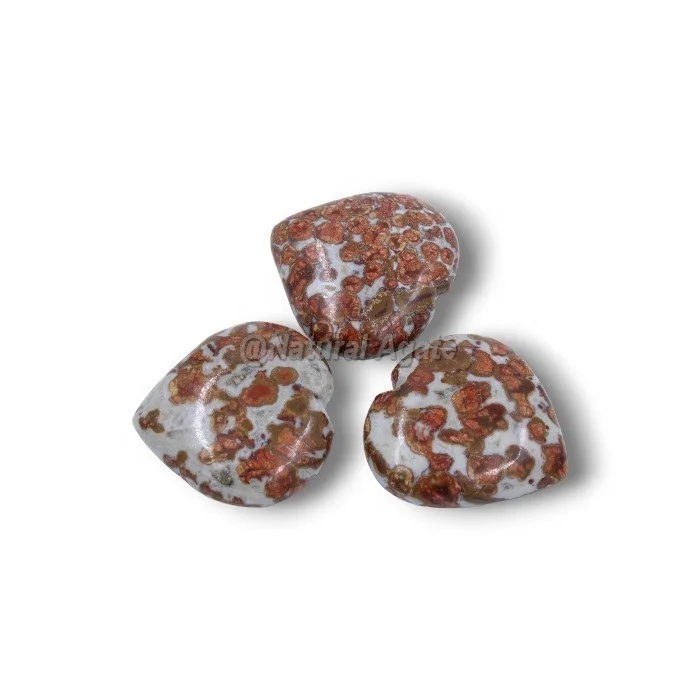 Wholesale Bulk Gemstone Dotted Jasper Puffy Heart Crystals Puffy Heart Fengshui Natural Crystal Pocket Heart Spiritual Shop
