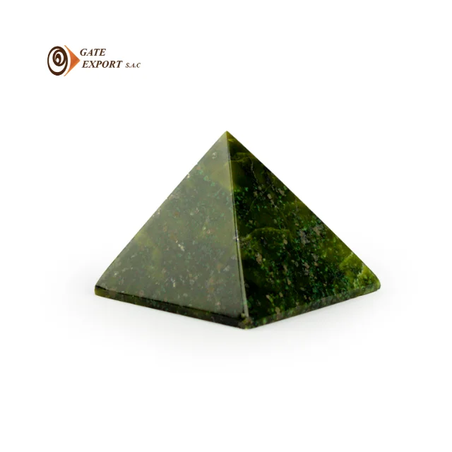 BEST TUMBLED NEPHRITE STONE PYRAMID SHAPE/HANDMADE/ARTISAN/CRAFT/STONE CRAFT/HANDICRAFT/TEMPLE/HAPPINESS/PURITY/SERENITY