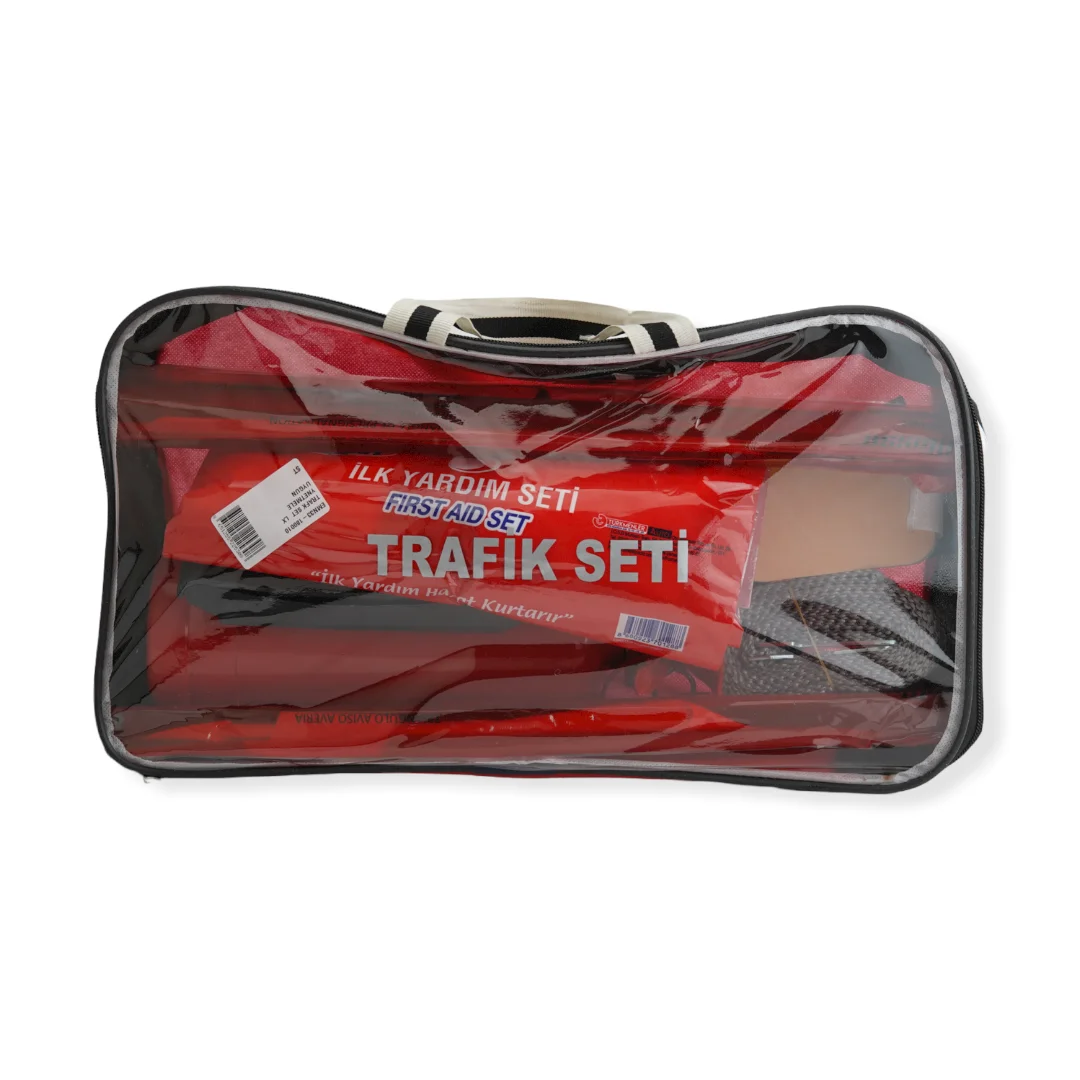 All in-Bag  Traffic Safety Tools 8 Pcs Including First Aid Kit and Fire Extinguisher
