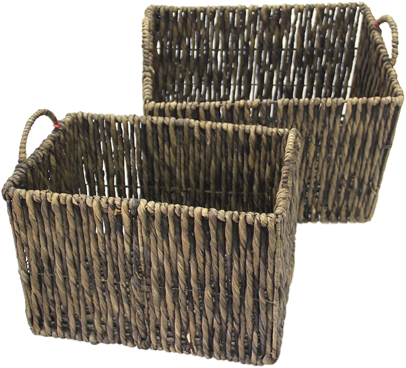 Хит продаж декоративная складная корзина для белья плетеная из водорослей в винтажном стиле бамбуковые изделия ручной работы