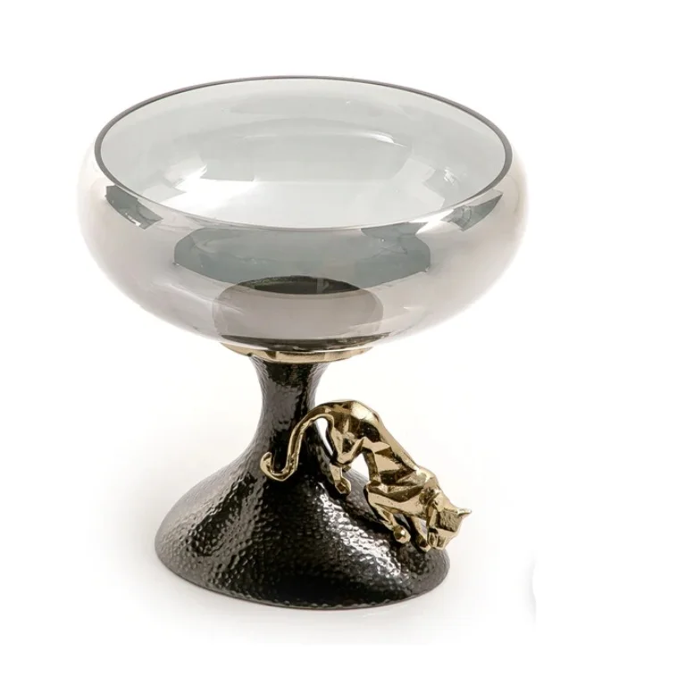 Роскошное современное блюдо для свадебной вечеринки Сервировочная миска ручной работы посуда фруктов Кухонное алюминиевая