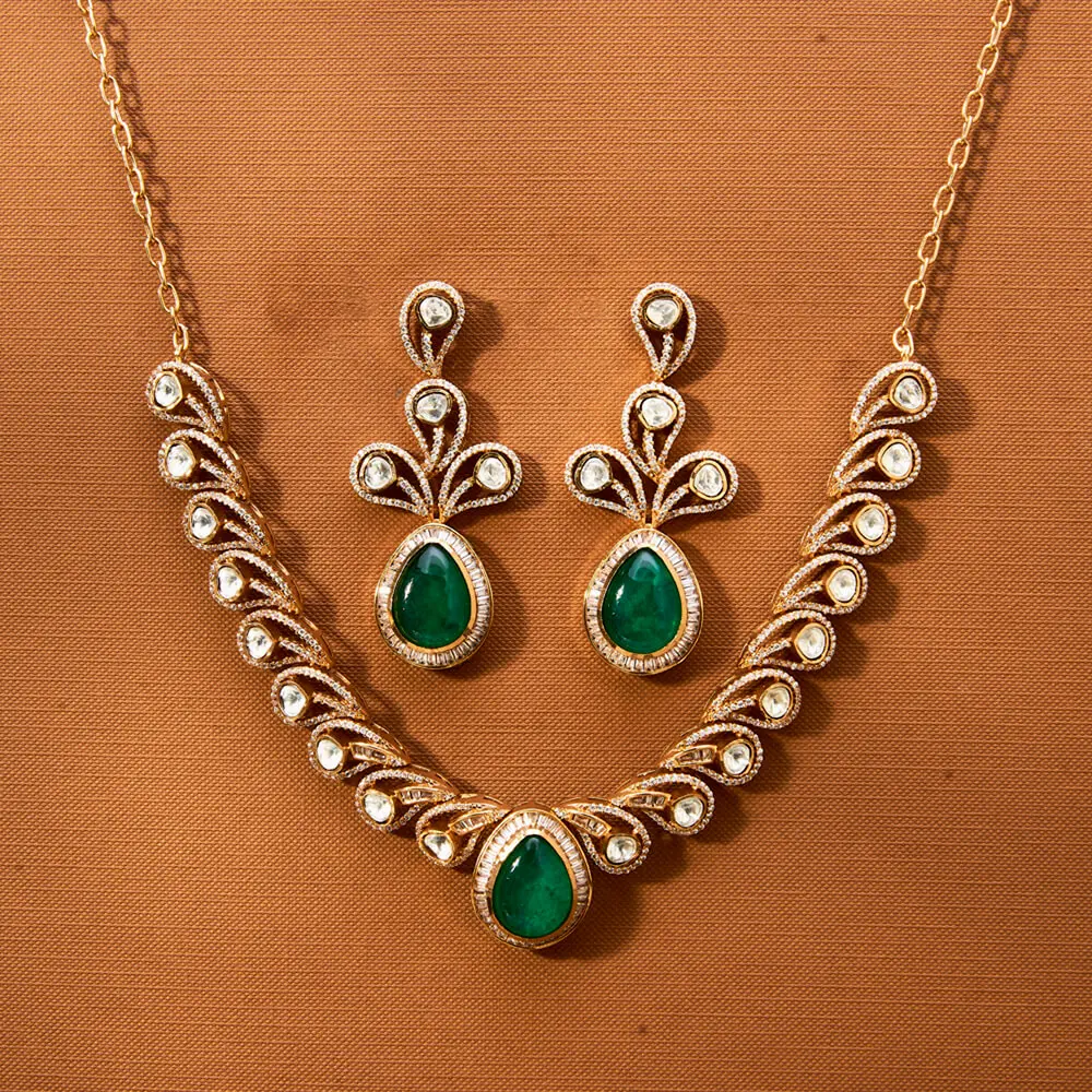 Stunning and Exclusive Collection of Flawless Kundan Classic Necklace Set With Gold Plating