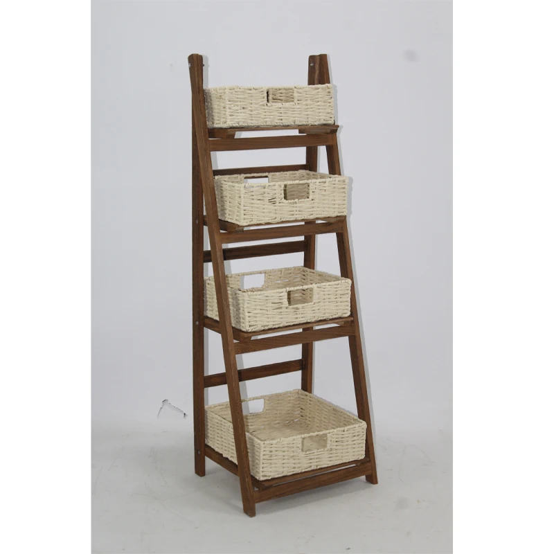 Новый дизайн 4-ярусный выставочный стенд полки для хранения кукурузы bakset broewn клор