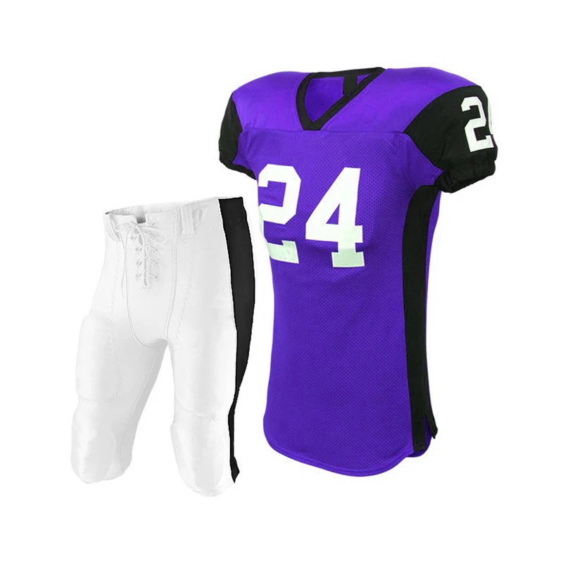 Custom logo sublimation football kits custom breathable team mesh American football jersey