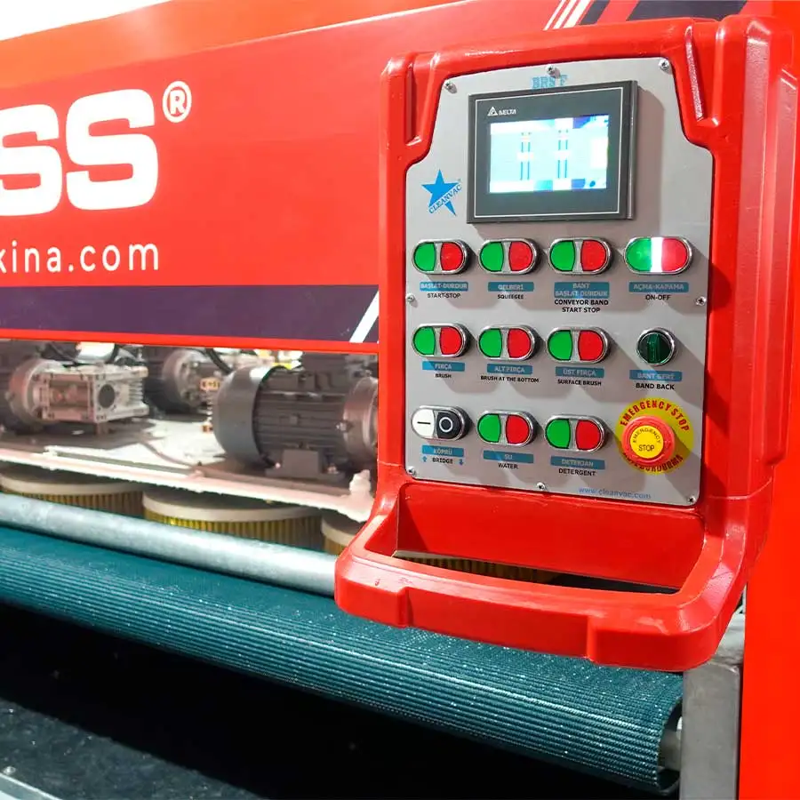 Industrial Grade 4200 P Automatic Carpet Washing Machine 420cm with 5 Circular+1 Cylindrical+1 Scraper Brushes Console Type Tool