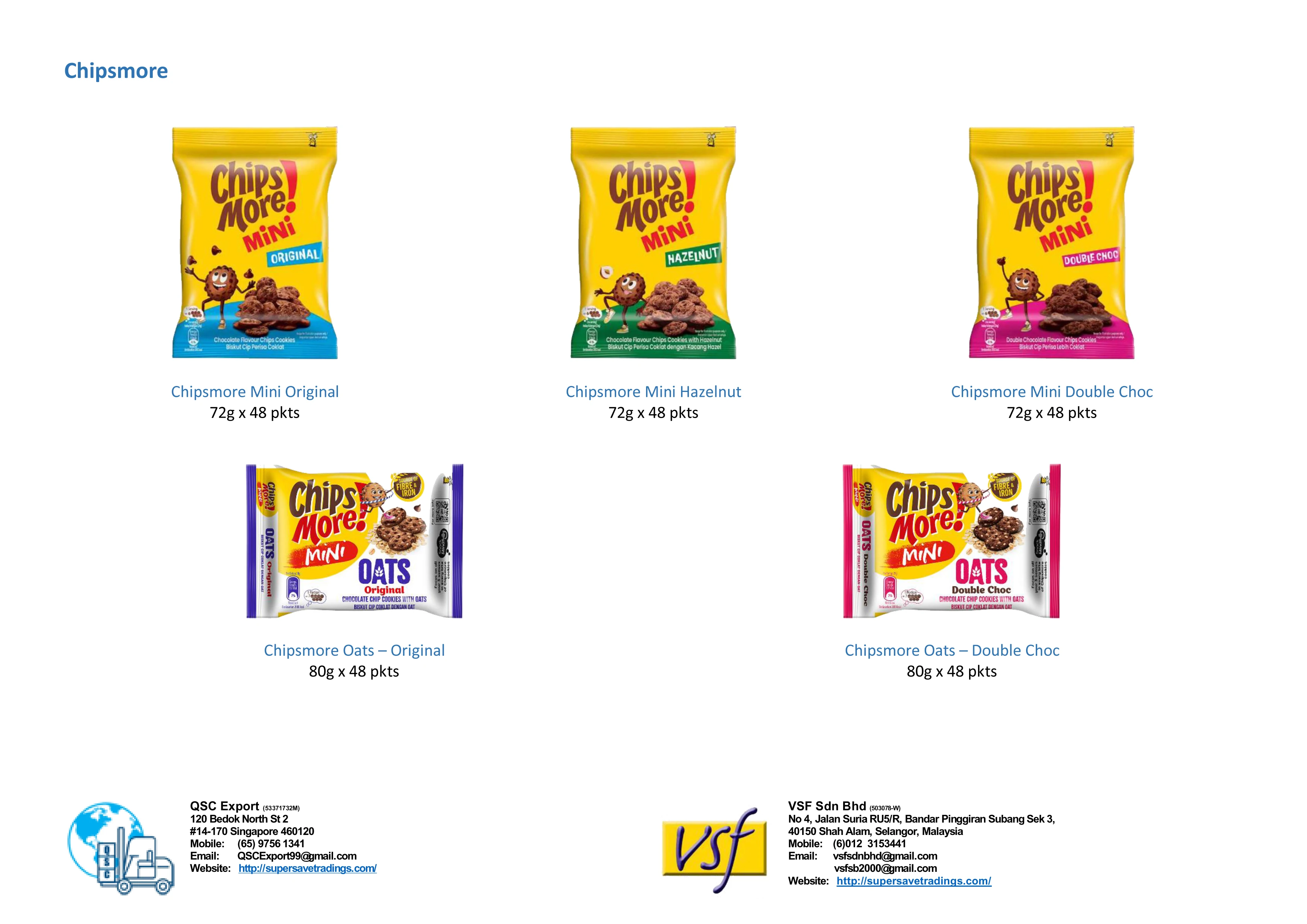 Chipsmore Multi Pack Family Pack Original Flavour 24g x 14s x 16 pkts Malaysia Original Chocolate Chips Cookies More Chips