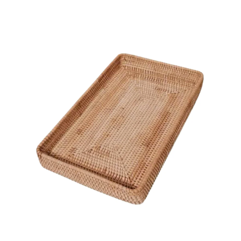 Лидер продаж высококачественный Вьетнамский 100% из натурального ротанга поднос для кухни организация хранение продуктов и решения домашнего декора