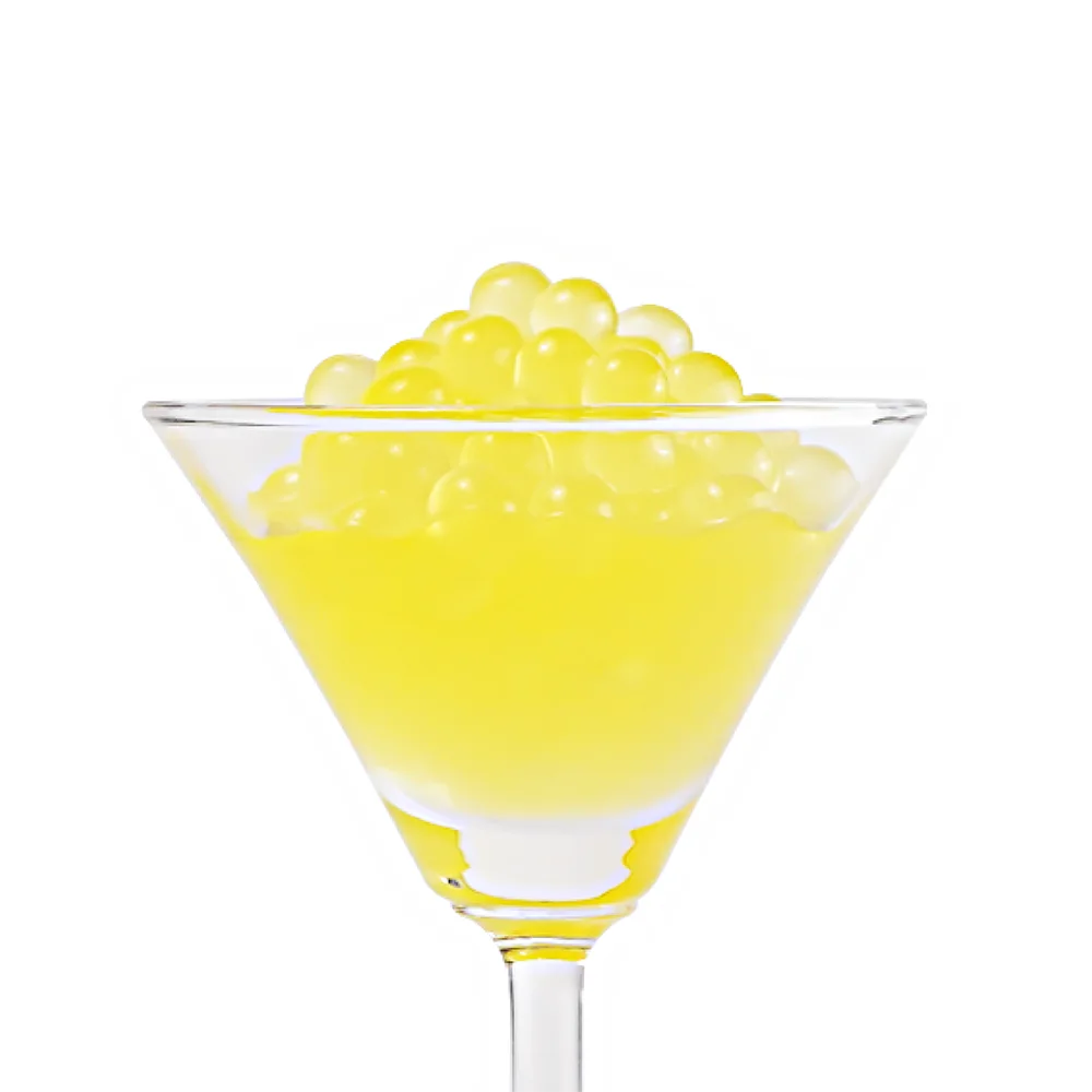 Taiwan boba tea supplies product Citrus Blast Lemon Flavored Popping Boba for Iced Teas