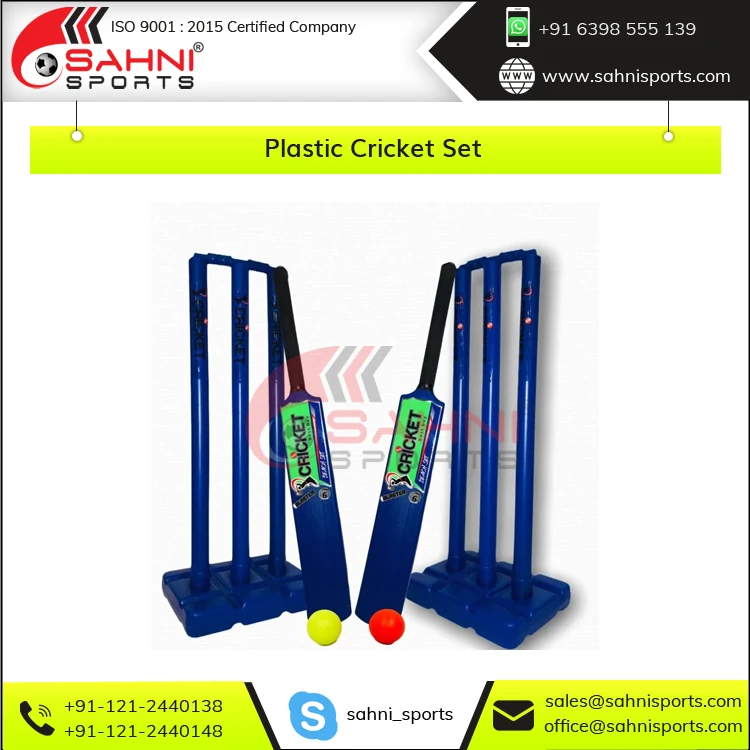 Good Quality Best Selling Light Weight Complete Plastic Cricket Set for Seniors and Juniors Available in Different Colors