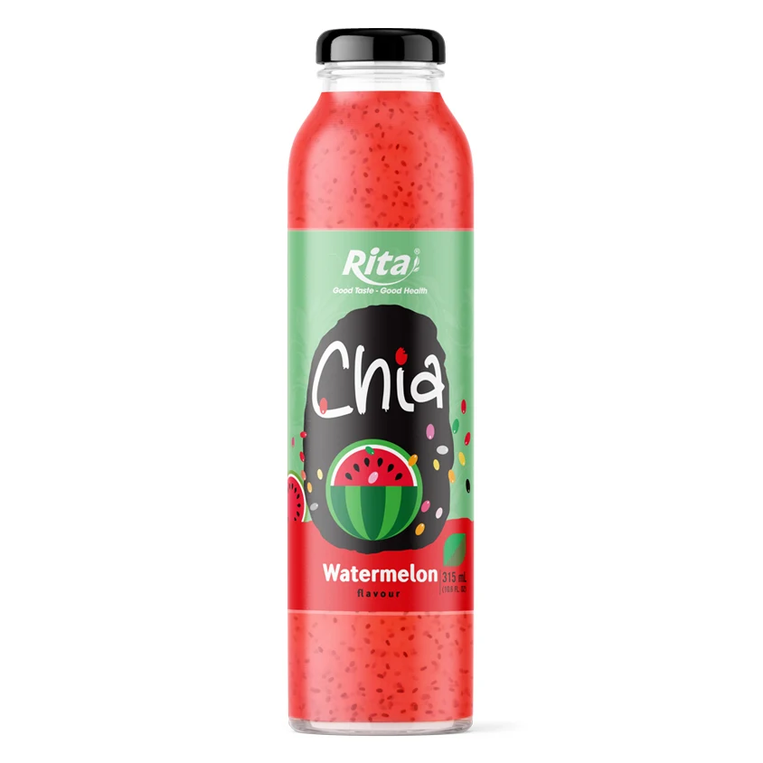 Customized Tropical Manufacturer 10.6 fl oz glass bottle pomegranate chia seeds to juice good quality at low price in Vietnam