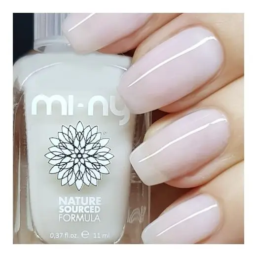 ITALIAN HIGH QUALITY VEGAN NAIL POLISH 11 ml - NATURE SOURCED FORMULA - COLOR  WHITE ORCHID, WITH BIO-SOURCED INGREDIENTS 11 ML