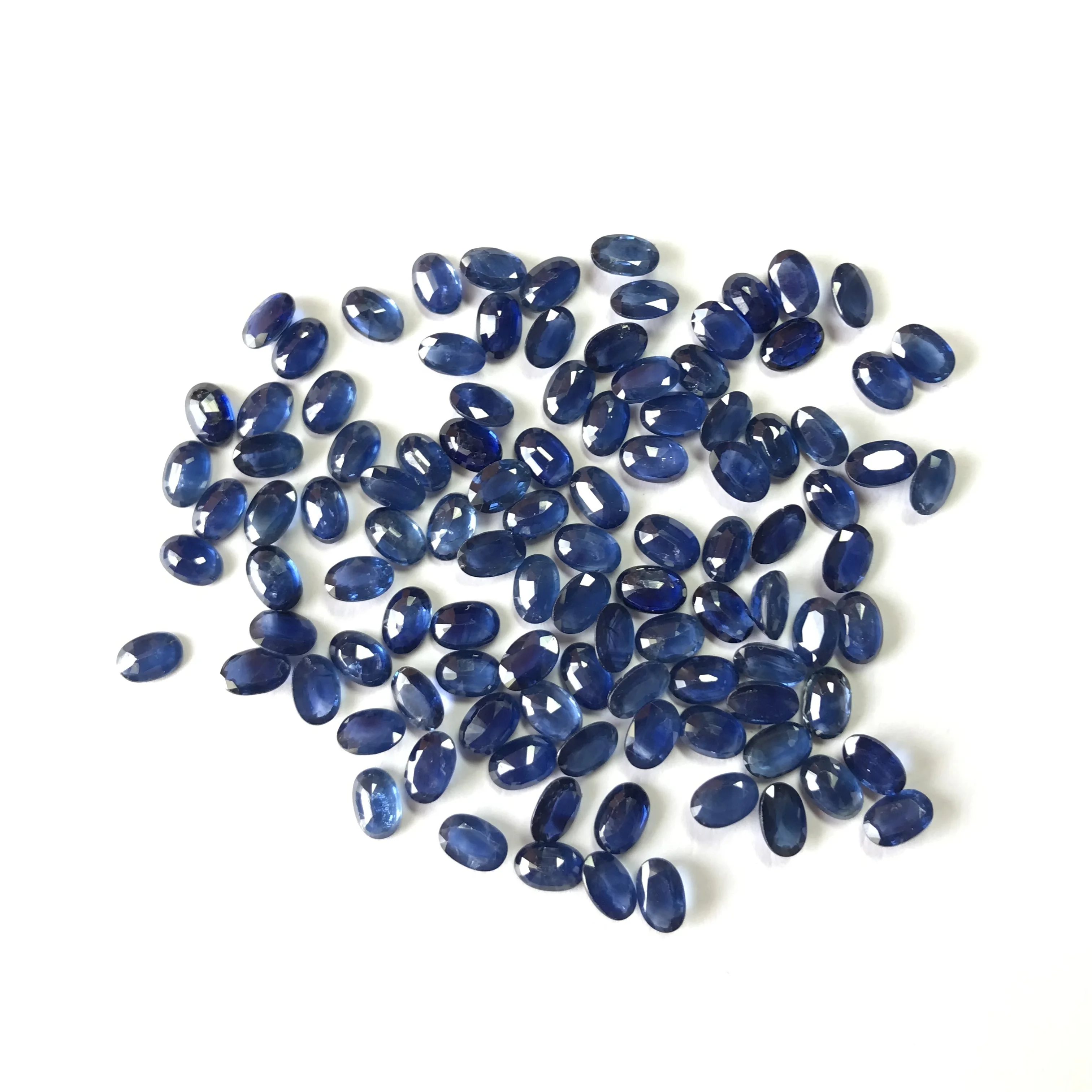 6x4mm Oval Natural Blue Sapphire Loose Gemstones Faceted Sapphire Natural Stone For Jewelry Making Wholesale Price Vivaaz Gems