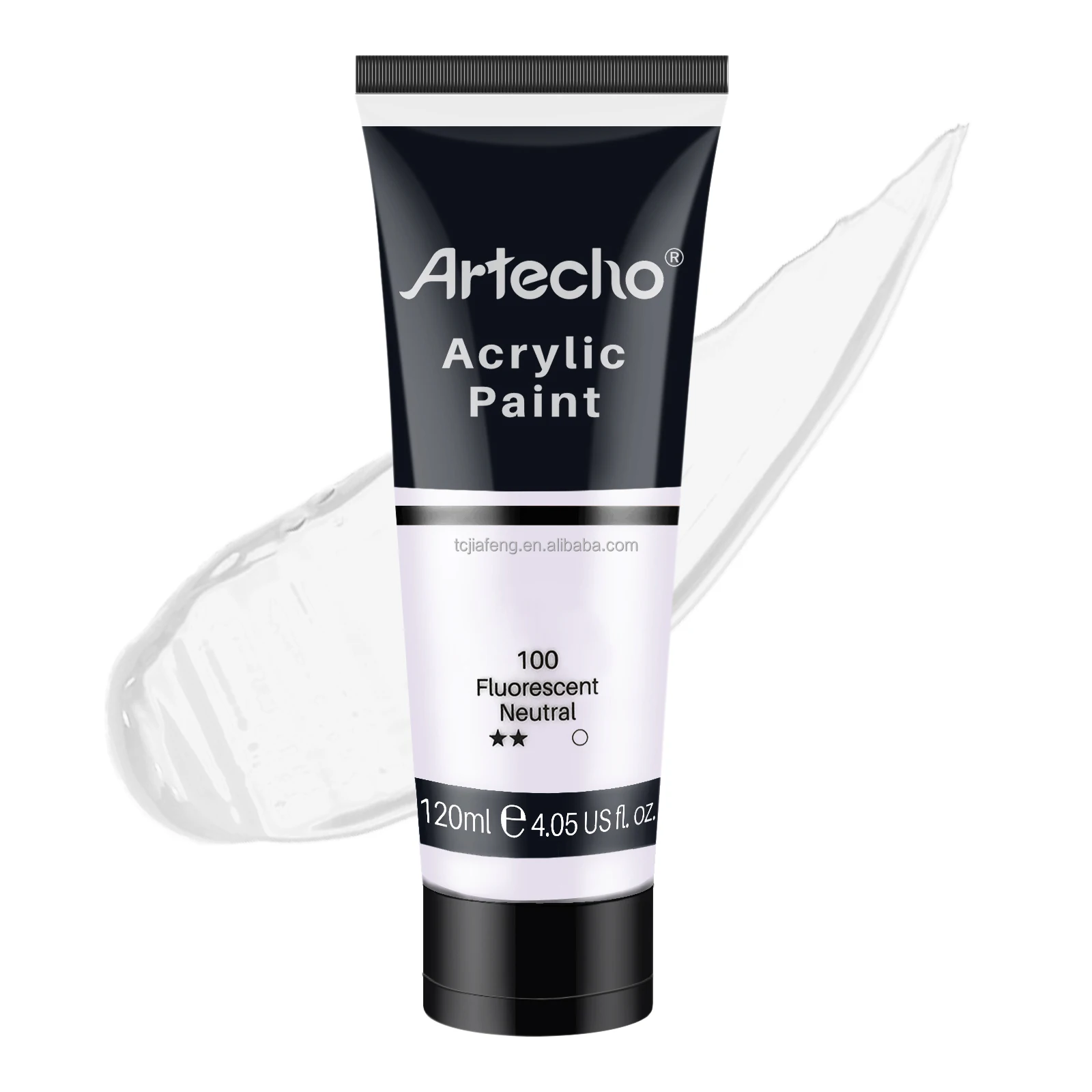 Artecho 4oz/120ml Night Glow neutral color Neon Painting Neon UV paint Tube Liquid glow in dark Painting acrylic