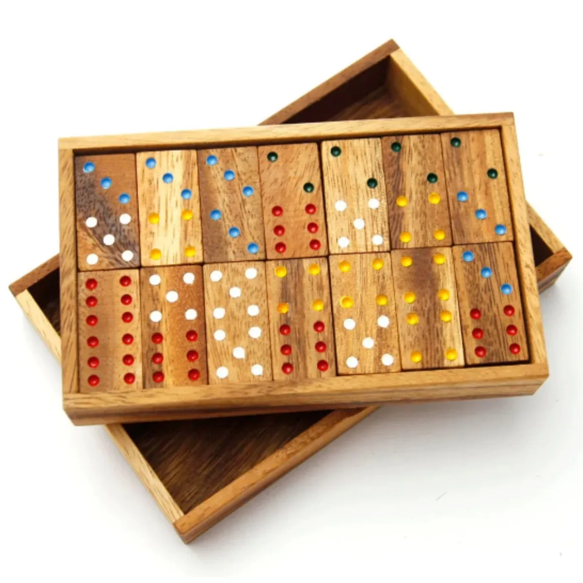 Attractive Wooden Domino Game Set Custom High Quality Wood Board Game for Family Entertainment Tournament Game
