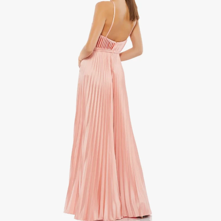 2022 New Arrival Sleeveless Causal Women Pleated Wide Leg Jumpsuit