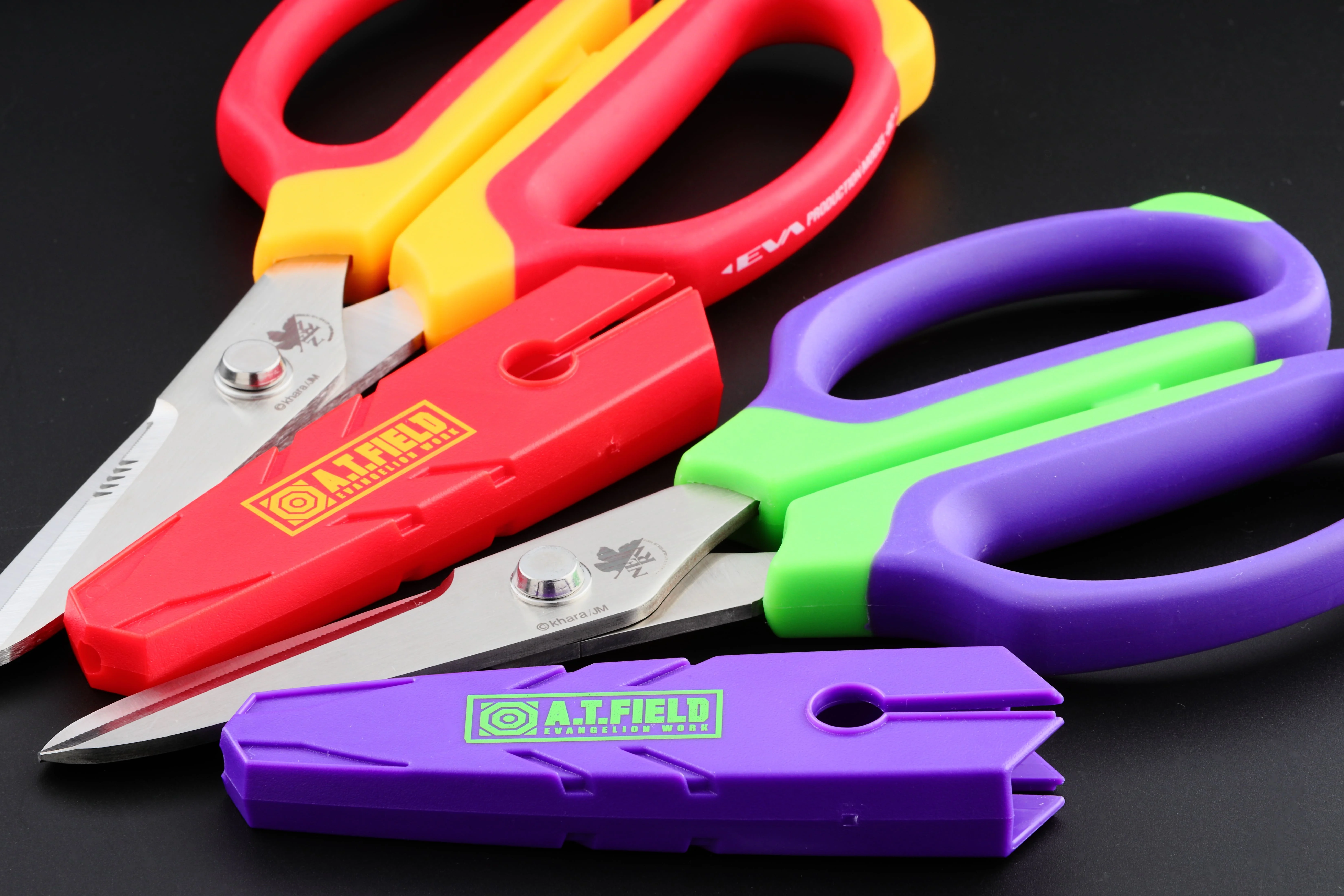 Evangelion A.T.FIELD Craft Scissors Unit-02 model made by a Japanese professional scissor factory