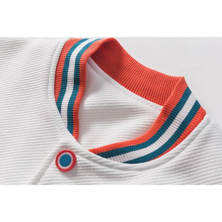 Бейсбольная куртка унисекс в американском стиле для колледжа оптовая продажа дизайнерская повседневная кожаная ветровка окрашенная ткань