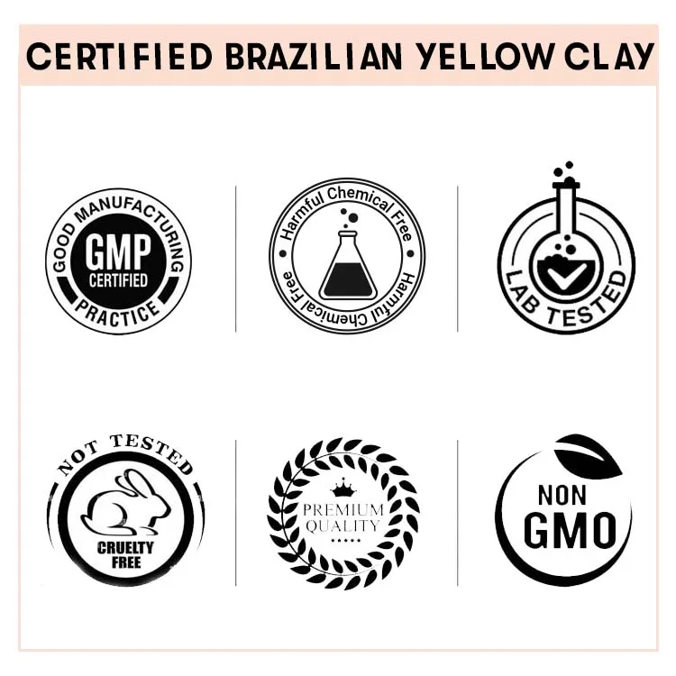 VedaOils Herbal and Natural Brazilian Yellow Clay for Acne and Blackheads Skin Face at Bulk Price