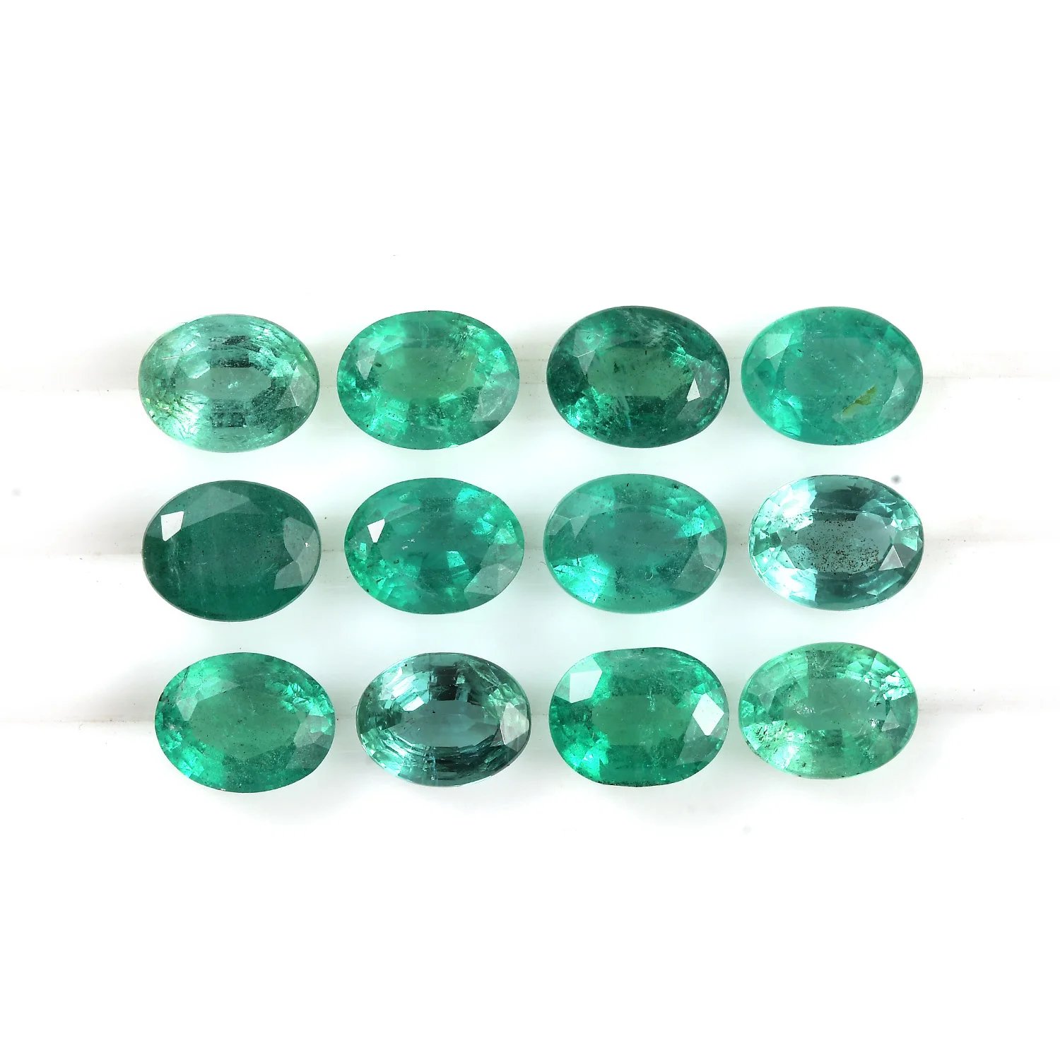 Natural Zambian Emerald 9x7mm Faceted Oval Loose Gemstone Wholesale AAA Quality Emerald Stone Handmade For Jewelry Making