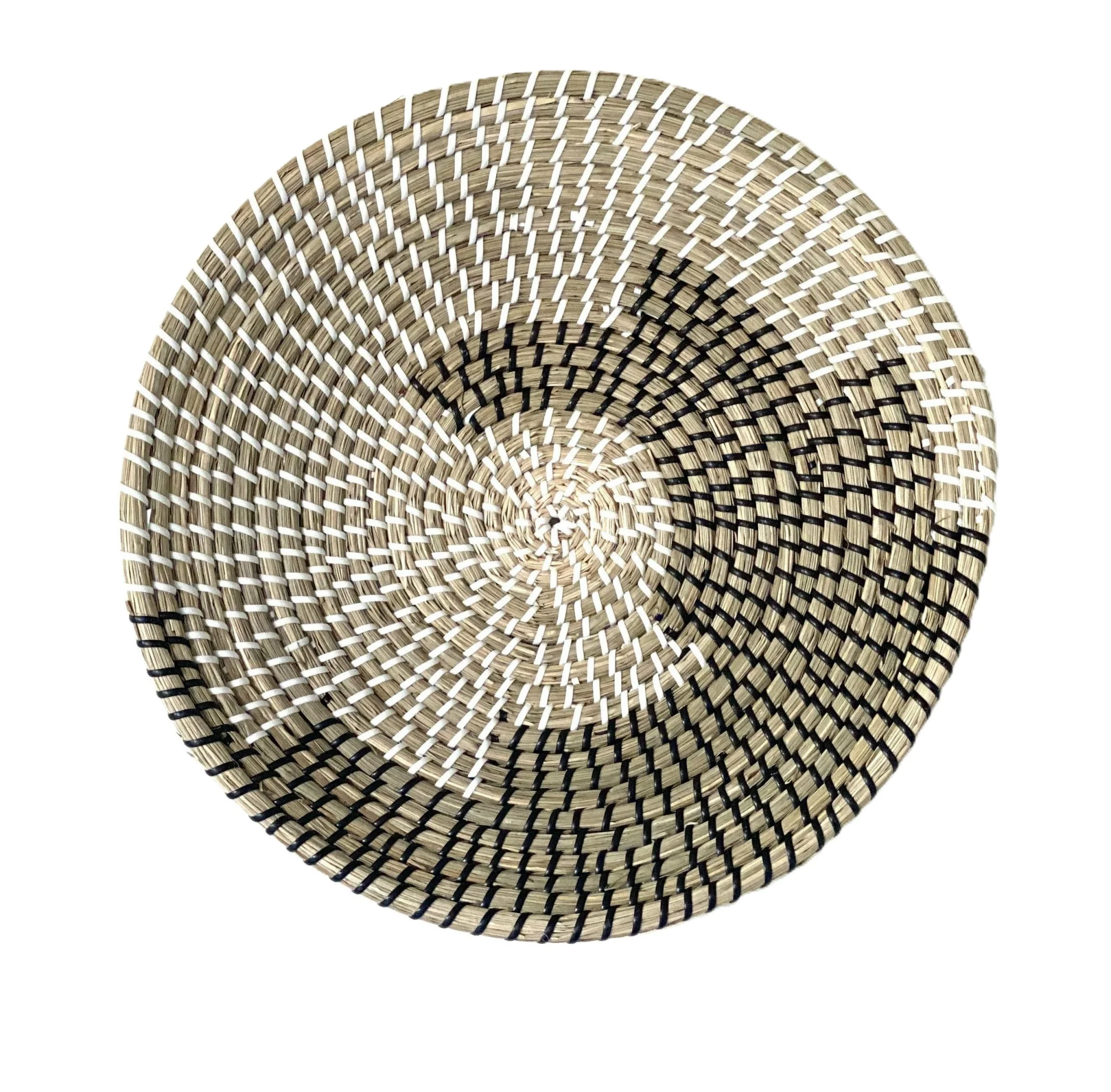 Table Decoration & Accessories Minimalist Handicraft Products Round Shape Water Hyacinth/Seagrass Wall Decor Place Mat