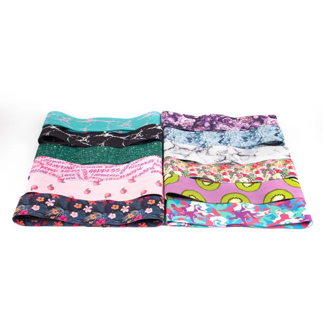 Customization Pattern Fabric Hip Resistance Booty Band Personalized Logo Booty Shaping Bands