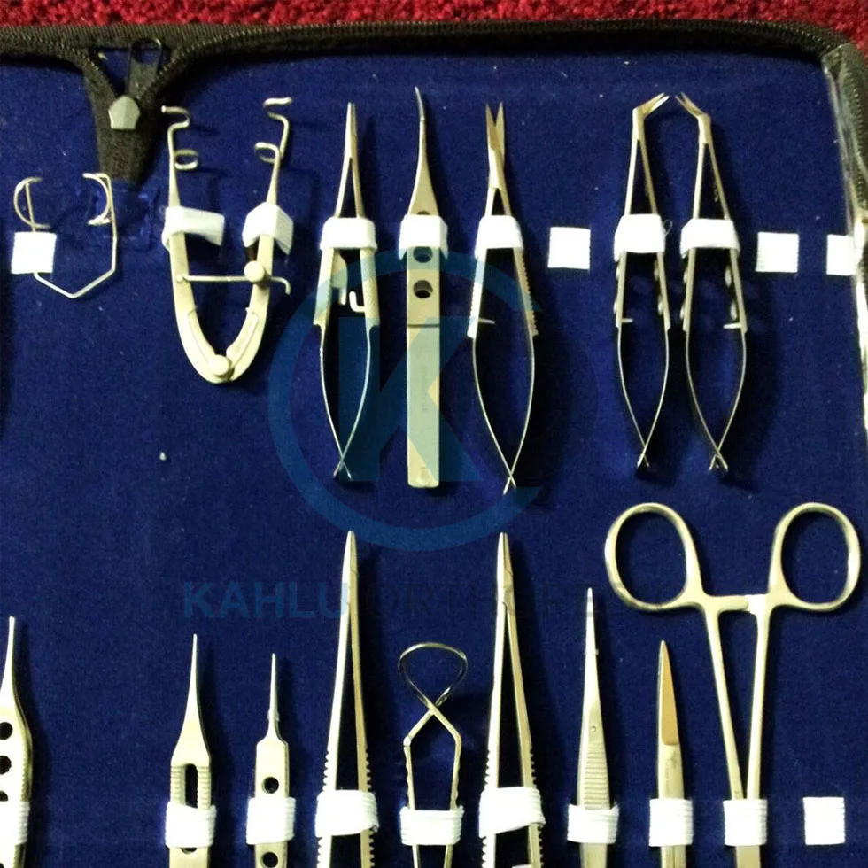 Eye Micro Surgery Surgical Ophthalmic Instruments Set Ophthalmology Forceps Eye Surgery Instrument Sets Kit By KAHLU ORTHOPEDIC