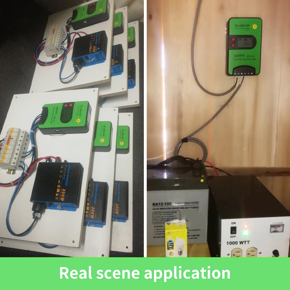 Ldsolar 40a 12v 24v for lifepo4 battery mppt solar charge controller