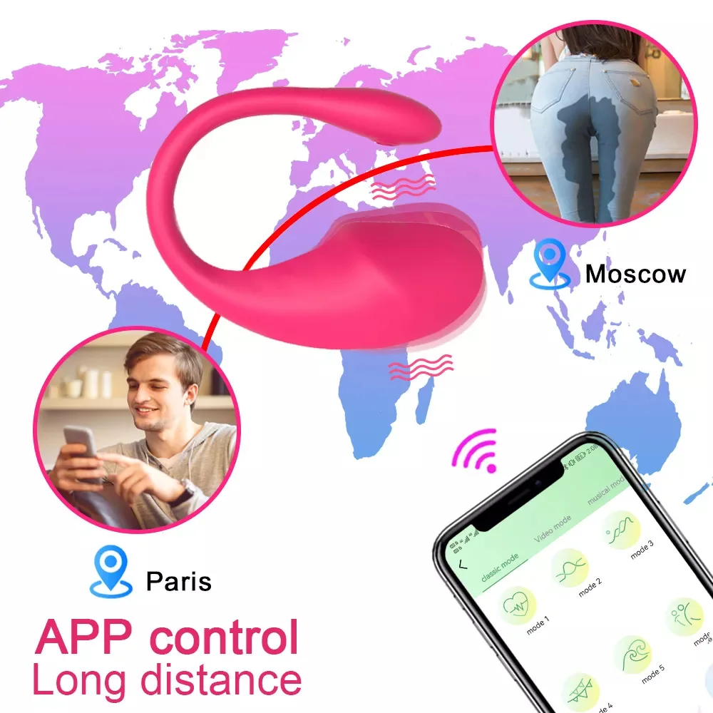 Новое приложение пульт дистанционного управления видео Bluetooth носимый водонепроницаемый тихий массажер для женщин и пар