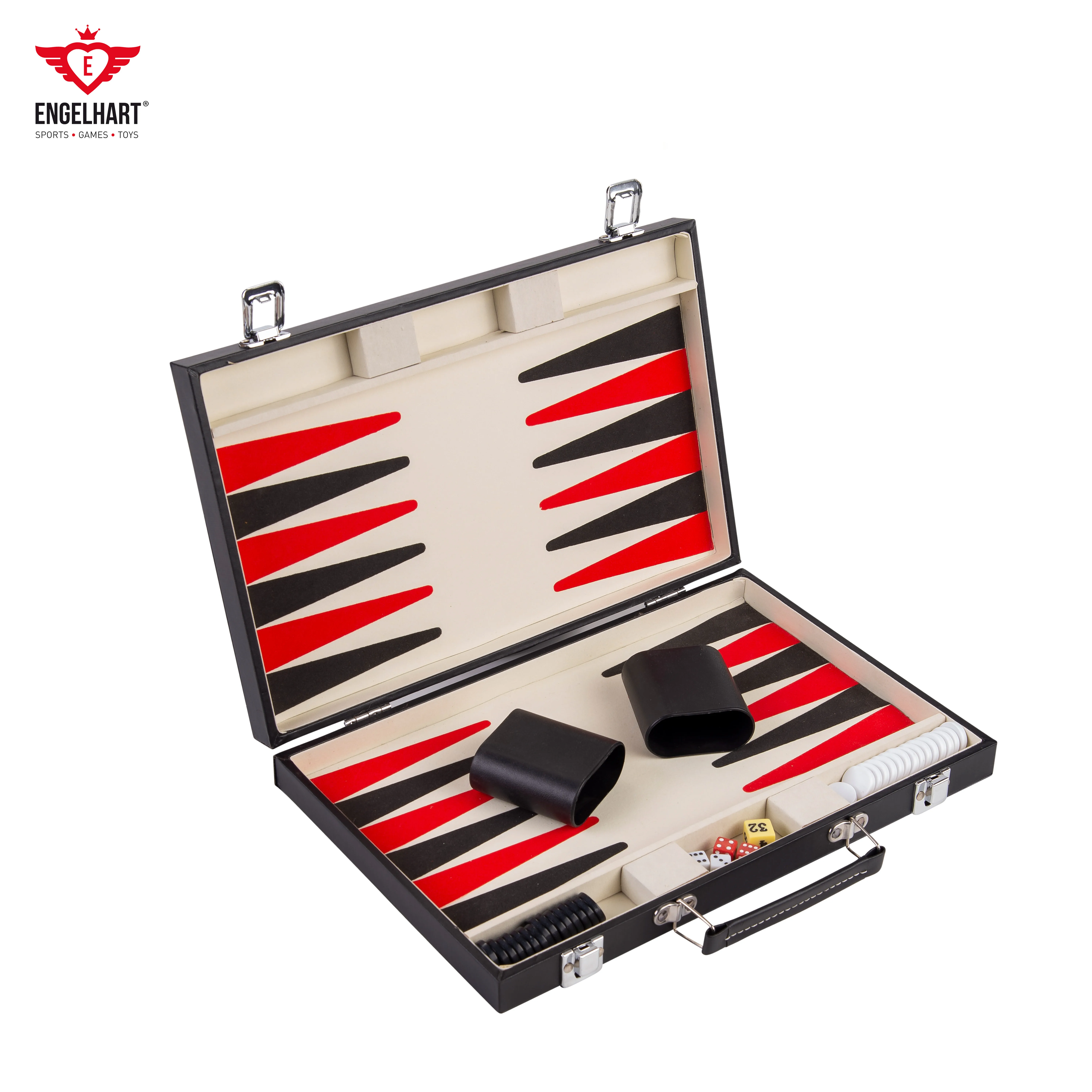 Backgammon, 15' in imitation leather case, size 36x36x5 LongField Board Games Educational toys for kids EU Supplier