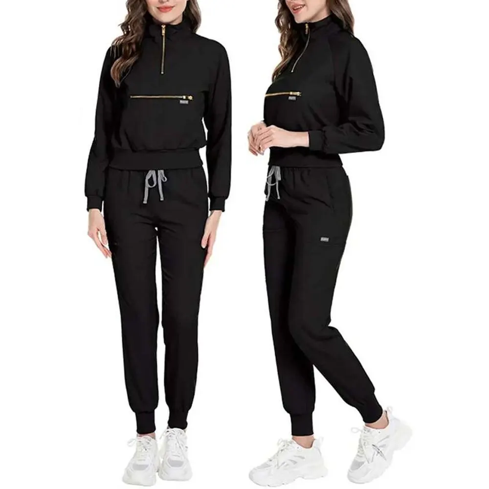 2024 Unisex Customized Wholesale Medical Nurse Scrubs Suit O-Neck Jacket Style Designer Nursing Scrubs Hospital Use Micro