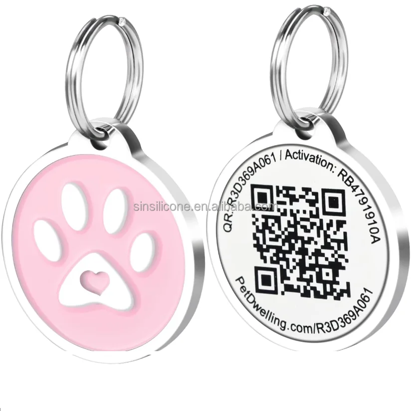 Dog Tags Stainless Steel Pet Tags Personalized Double-Sided Engraved Dog and Cat Tags Custom Pet Name