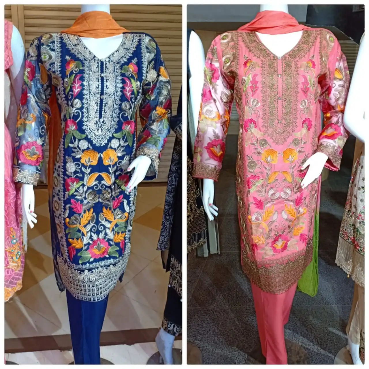 Modern Fashion Designer Indian Pakistani Lawn Linen Cotton Georgette 3 Piece Suits Available on Wholesale Price.